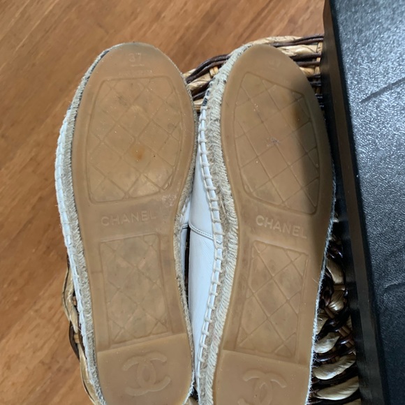 Chanel espadrilles 37 in 2 tone - Picture 10 of 12